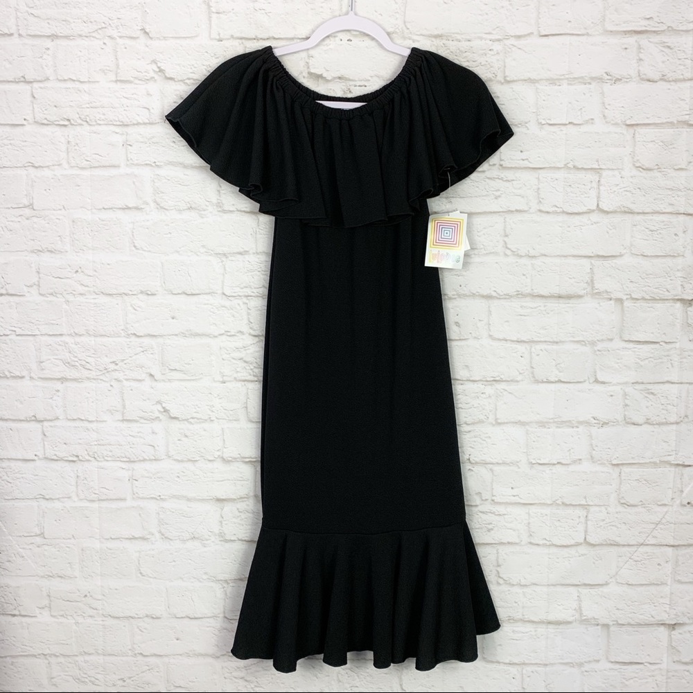 Lularoe Cici Mermaid Flounce Ruffled Dress NWT XXS